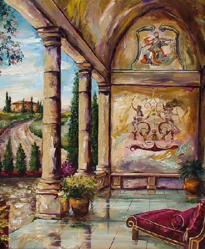 Portofino,  boats,  Mediterranean waterfront,  Italian,  original painting